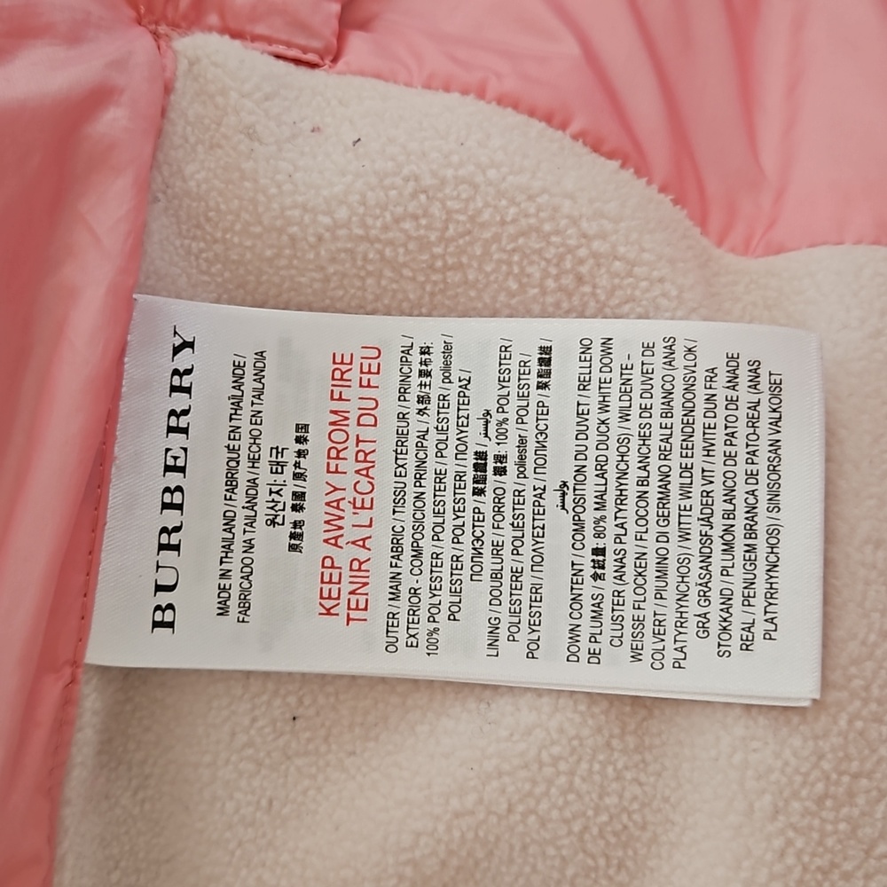 Burberry girls down vest - Picture 4 of 7